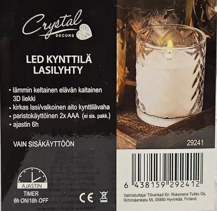 LED LASILYHTYKYNTTILÄ 3D - LED-kynttilät - 6438159292412 - 1