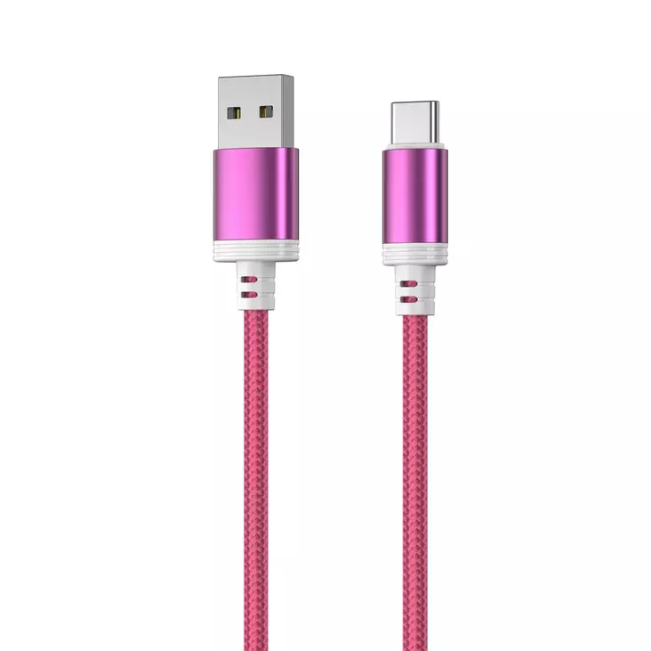Mobia punottu kaapeli USB-A -> USB-C, 30W, 480 Mbps, 1m, punainen - Muut puhelintarvikkeet - 6430076524102 - 1