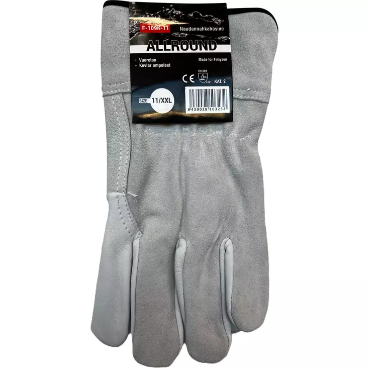 Naudannahkakäsine ALLROUND Koko 11 - Työhanskat - 6430028103232 - 1