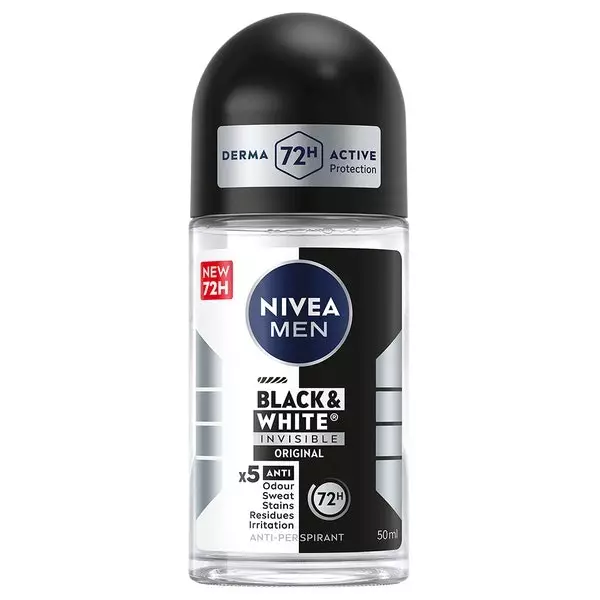 NIVEA DEO ROLL-ON 50ML B&W ORIGINAL - Miesten deodorantit - 0000042449072 - 1