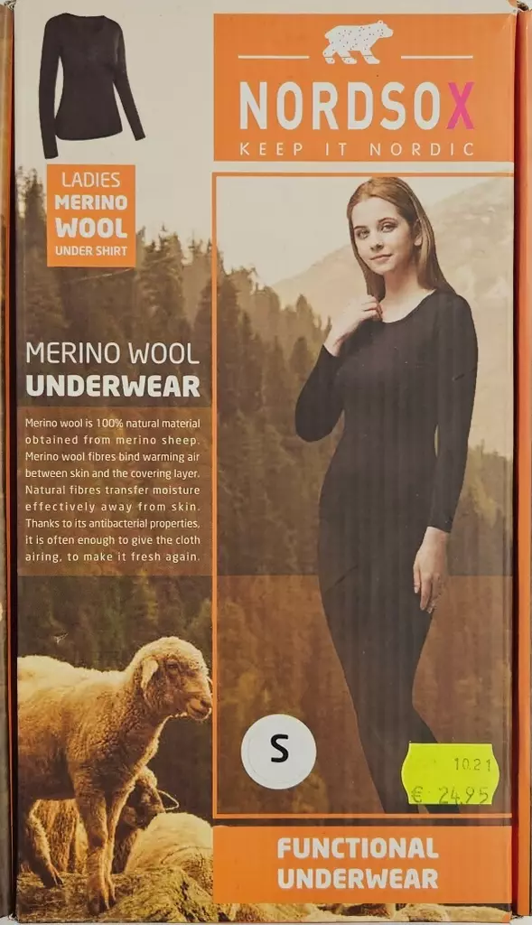 N PITKÄHIHAINEN ALUSPAITA MERINOVILLA - Pitkät alushousut ja kerrastot - 6438159995962 - 1