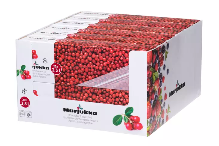 Pakastepussi avaa-sulje 2,5 L 25kpl - Pakastuspussit ja kertakäyttörasiat - 6410416276892 - 1