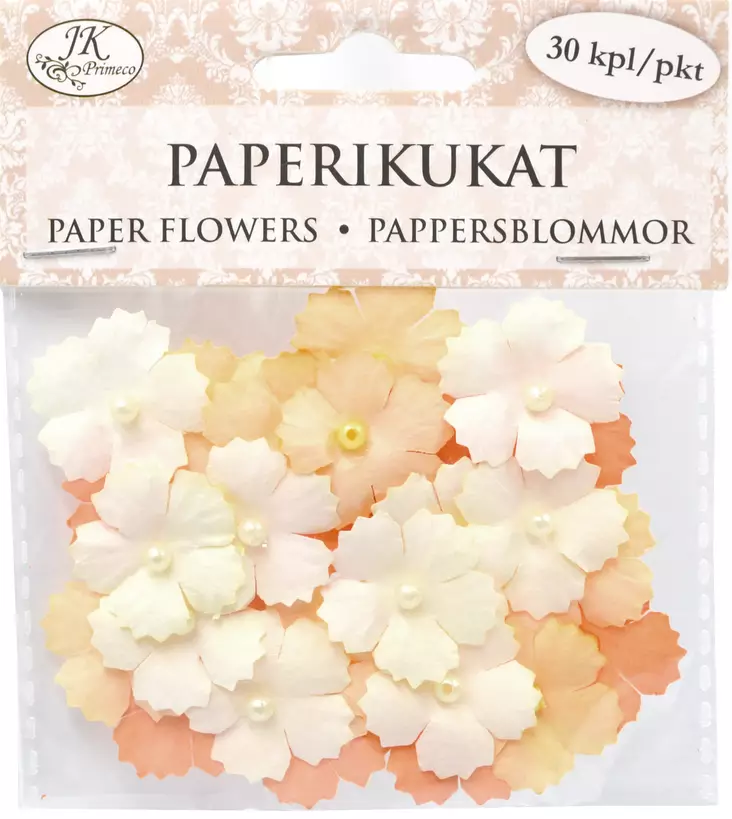 Paperikukat Helmi pieni natur 30kpl - Tee-se-itse DIY - 6417715049202 - 2