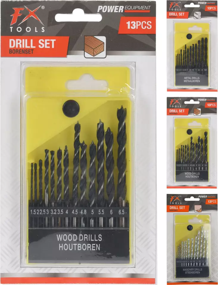 Porateräsetti 13-osainen - Poranteräsarjat - 8720573491402 - 1