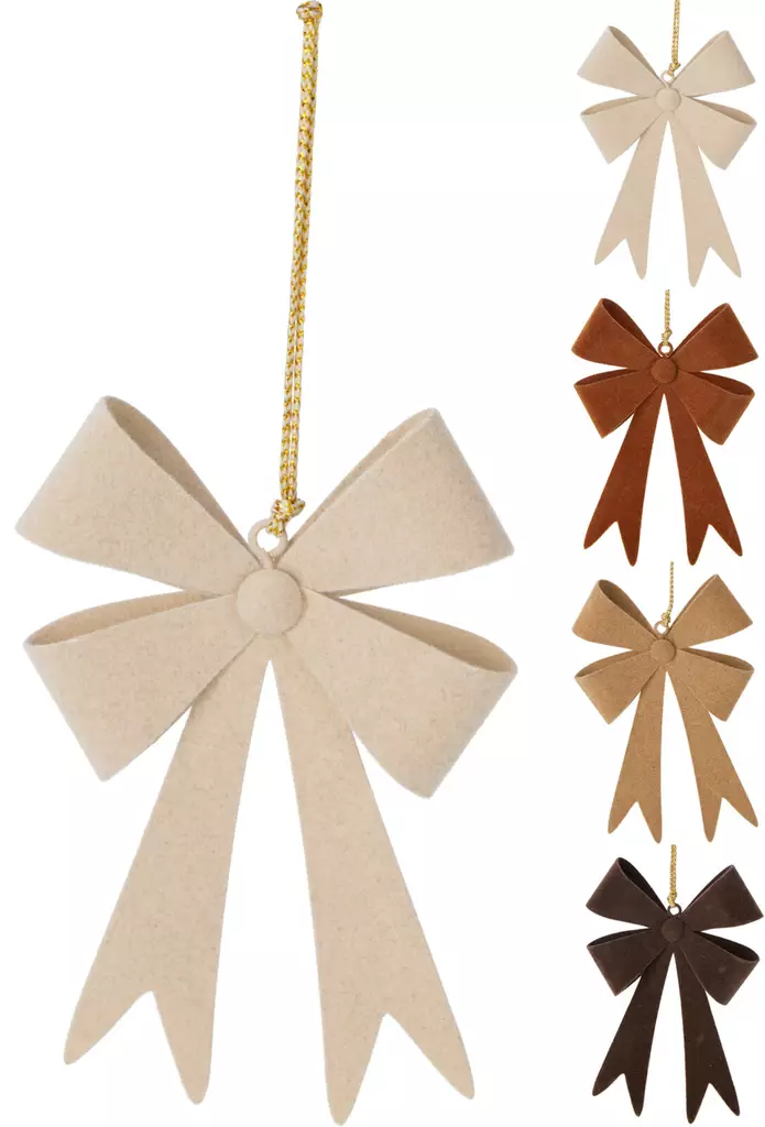 Roikkuva Rusettikoriste 9 cm - Joulukoristeet - 8721037692922 - 1