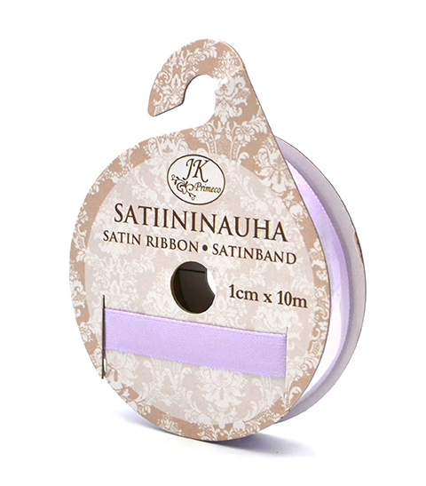 Satiininauha 1cm x 10m vaalea lila - Tee-se-itse DIY - 6417715036912 - 1