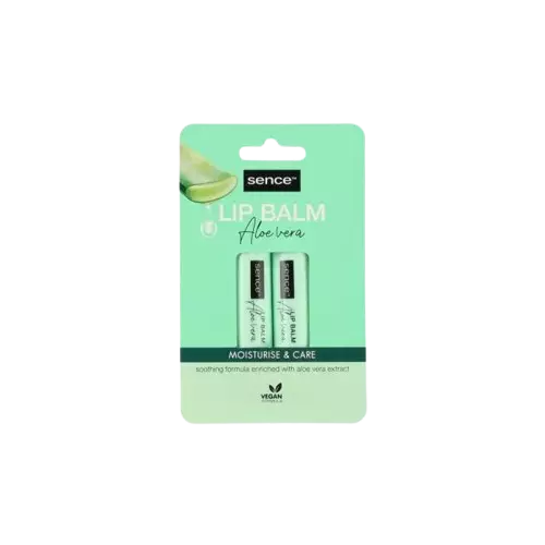 Sence Aloe Vera huulivoide 2 kpl 2x4,3 g - Kasvojen ihonhoito - 8720143122262 - 1