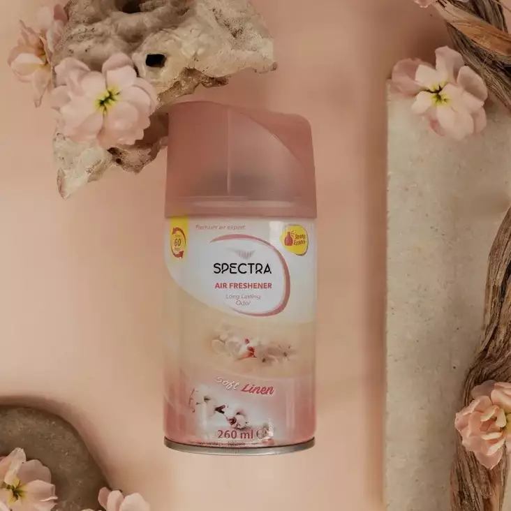 SPECTRA ILMANRAIKASTAJA SOFT LINEN 260ML - Ilmanraikastimet - 8697405604432 - 1