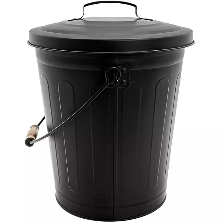 Tuhkaämpäri sangalla 17L musta - Ämpärit ja saavit - 6438168112282 - 1