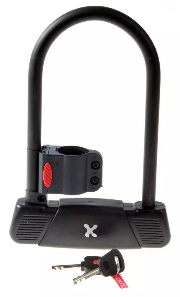 U-LUKKO GTX 180X245, MUSTA/HOPEA - Pyöräilyvarusteet ja -lukot - 6438131029982 - 1