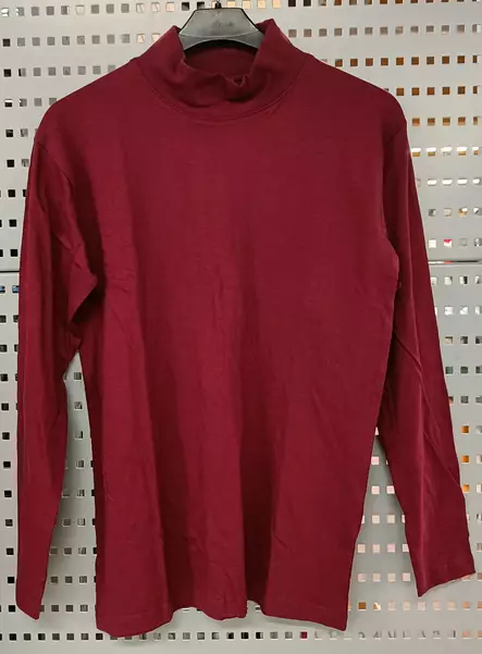 Naisten pitkähihainen poolopaita Turtle neck S tummanpunainen - Naisten pitkähihaiset paidat ja tunikat - 6419285628863 - 2