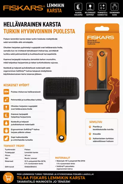 Fiskars Lemmikin karsta - Koiran trimmaus ja turkinhoito - 0046561816513 - 2