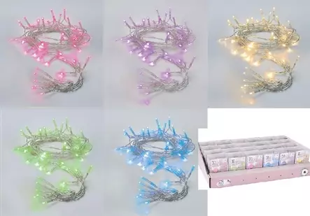 SISÄVALOSARJA 20 LED PASTELLI - Sisävalosarjat ja valonauhat - 6438159388443 - 1