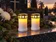 LED-hautakynttilä 7,3 × 13,3 cm – hämäräkytkin ja ajastin - LED-kynttilät - 6438506023263 - 2