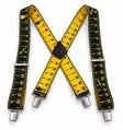 Henkselit mittanauhakuosilla 125 cm – musta/keltainen - Miesten vyöt ja henkselit - 6438506027353 - 1