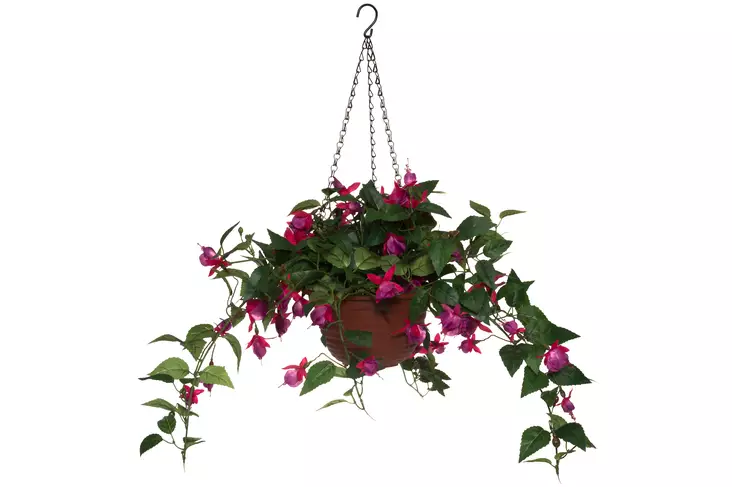 4Living Verenpisara amppelissa fuksia 22 cm - Tekokukat ja -kasvit - 6410416319933 - 1