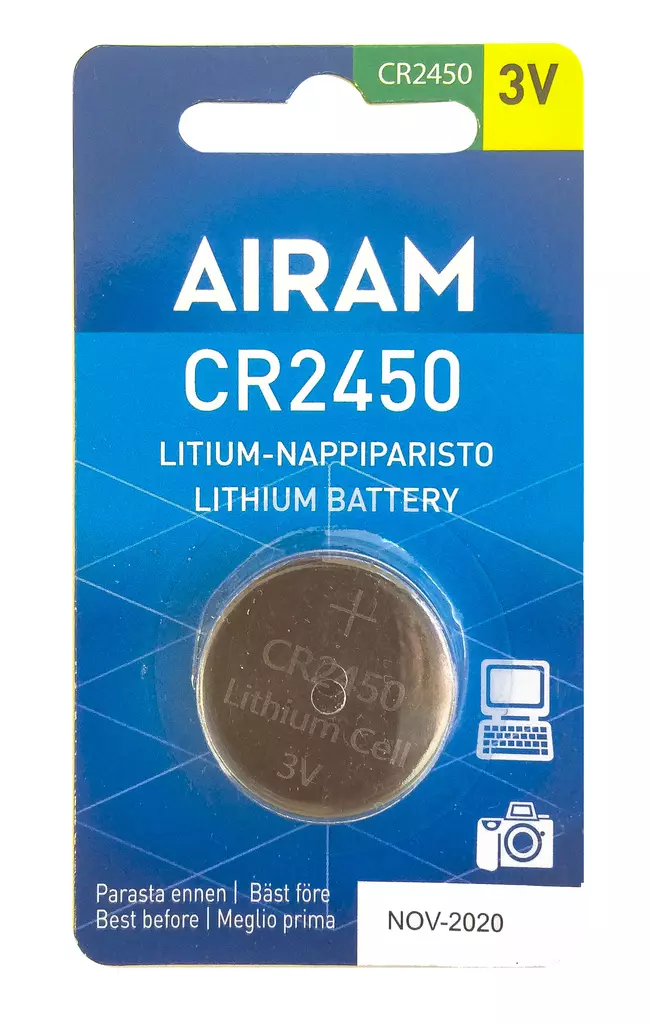AIRAM CR2450, 3V 1BL - Nappiparistot - 6435200230843 - 1