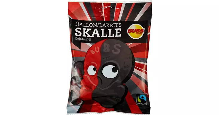 BUBS SKALLE HALLON LAKRITS - Makeispussit, -patukat ja tikkarit - 7393077181653 - 1
