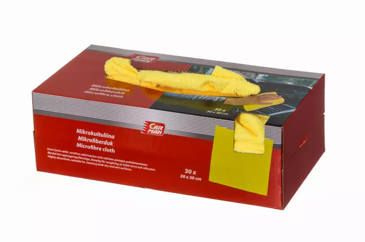 Carman Mikrokuituliina 30x30 cm 30 kpl - Auton mikrokuituliinat - 6410413206953 - 1