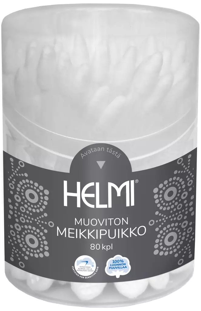 HELMI MEIKKIPUIKKO 80KPL PAPERIVARRELLA - Meikit - 6414100131153 - 1