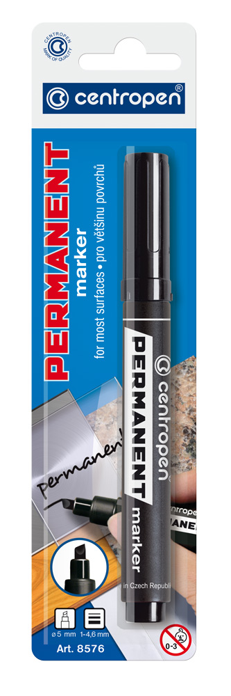 Huopakynä Permanent Centropen viisto musta - Kynät ja tussit - 8595013629963 - 1