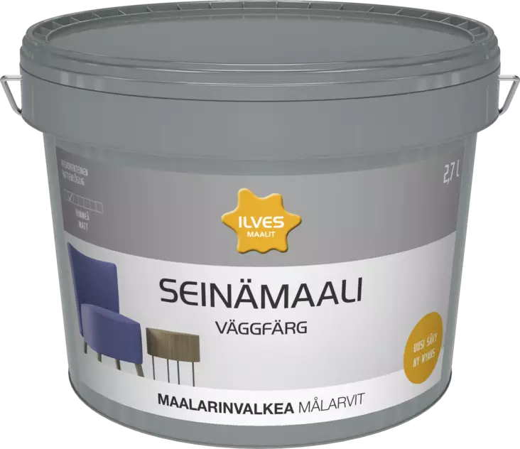 ILVES SEINÄMAALI MAALARINVALK. 2,7L - Sisämaalit - 6430026950043 - 1