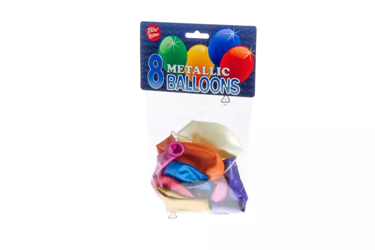 Ilmapallo metalliväri 8 kpl - Sisäleikit - 5701321708013 - 1