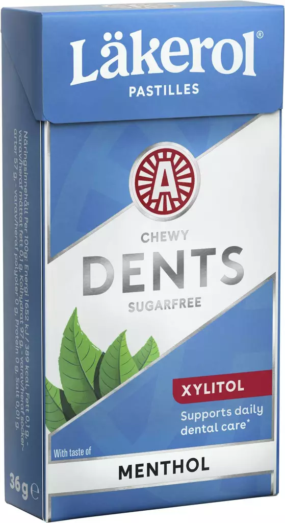 LÄKEROL DENTS MENTHOL 36G - Purukumit ja pastillit - 6420256001523 - 1