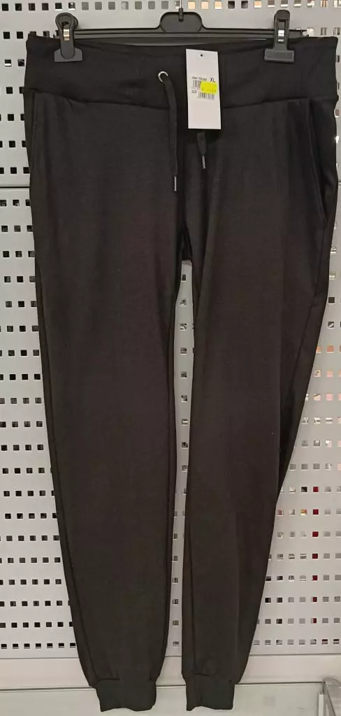 Naisten collegehousut rib Elastane L black - Naisten college- ja verryttelyhousut - 6419285703843 - 1