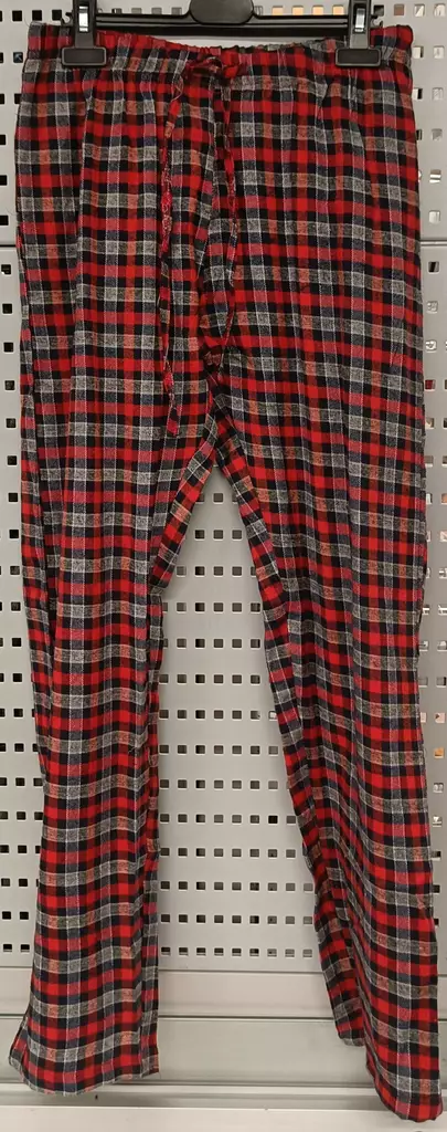 Naisten flanellihousut XL punamusta ruutukuvio - Naisten yöasut ja pyjamat - 6419285218873 - 1