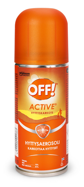 OFF! Active hyttysaerosoli 100 ml - Hyönteiskarkoittimet ja -pyydykset - 6414400021383 - 1