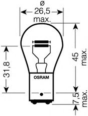 OSRAM POLTIN 12V P21/5W 2KPL/PKT - Auton polttimot - 4050300925523 - 1