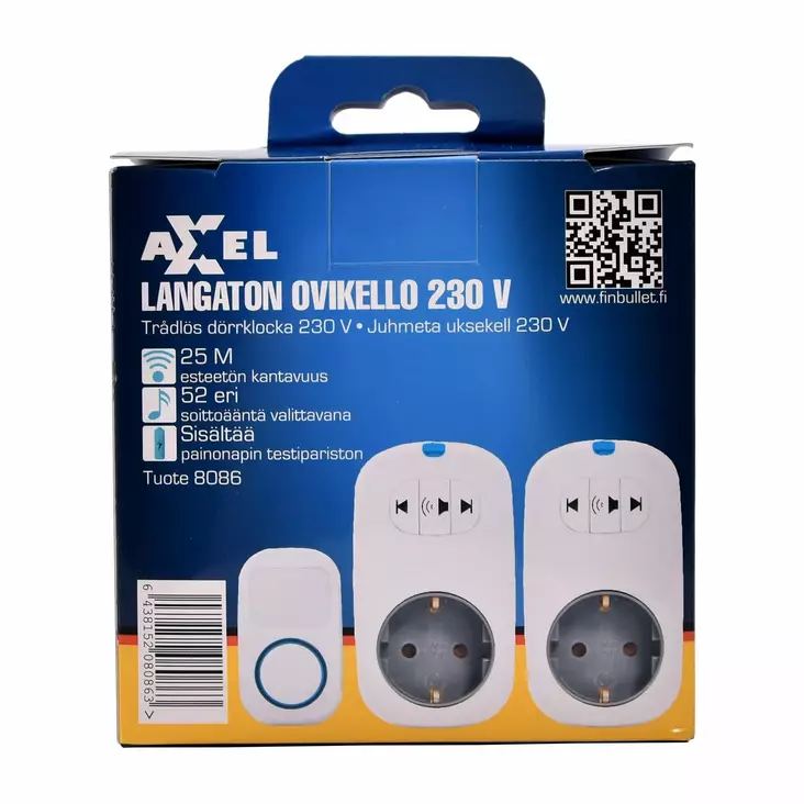 OVIKELLO 2 VASTAANOTINTA 230V - Ovikellot ja turvalukot - 6438152080863 - 1