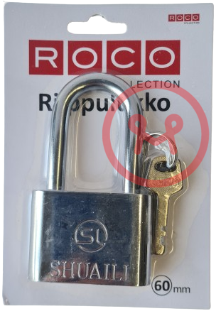 RIIPPULUKKO PITKÄ 60mm - Riippulukot - 6438159267083 - 1