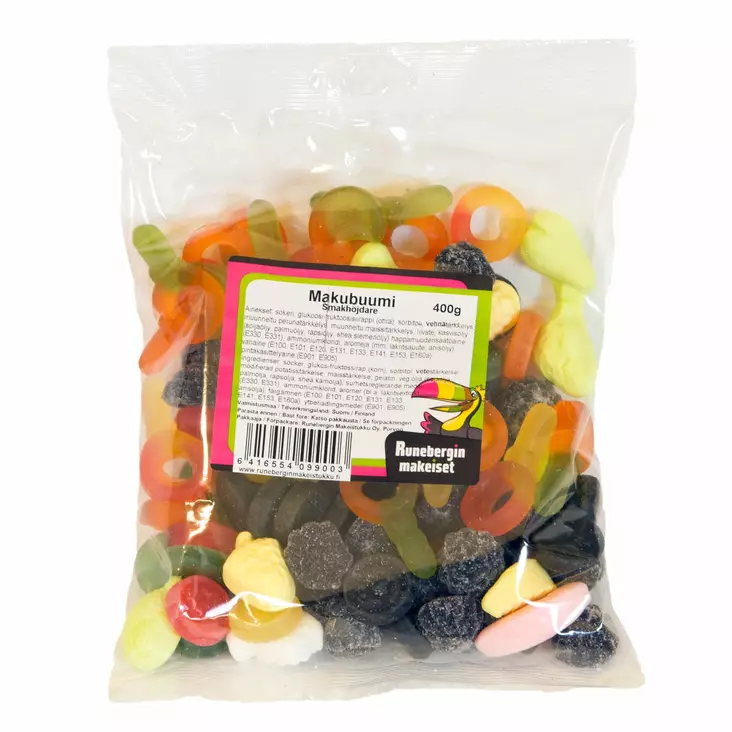 RUNEBERG MAKUBUUMI 400G - Makeispussit, -patukat ja tikkarit - 6416554099003 - 1