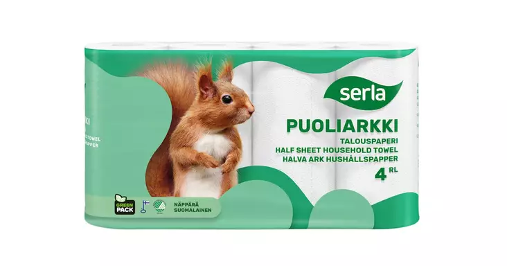 SERLA PUOLIARKKI TALOUSPAPERI 4 RL - Talouspaperit - 6414301080403 - 1