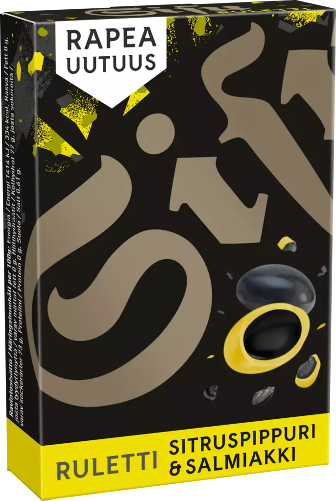 SISU RULETTI PASTILLI 47G SITRUUNAPIPPUR - Purukumit ja pastillit - 6420256016503 - 1