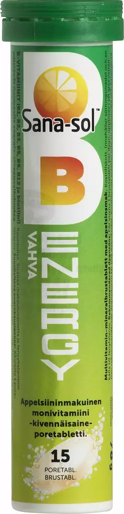 Sana-Sol 15poretabl B-Energy Appelsiini - Vitamiinit - 5702070011133 - 1