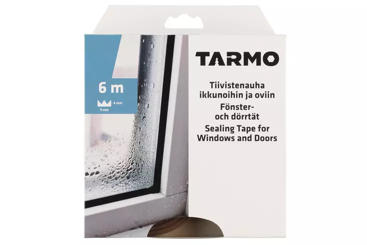 Tarmo Ikkunatiiviste E-profiili ruskea 6 m - Ikkunatiivisteet ja ovitiivisteet - 6410412062543 - 1