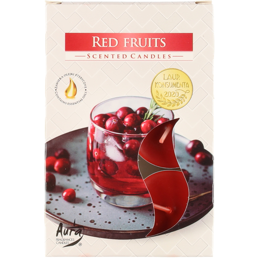 Tuoksulämpökynttilä Red Fruits 6 kpl - Pöytäkynttilät ja tuoksukynttilät - 5906927037943 - 1