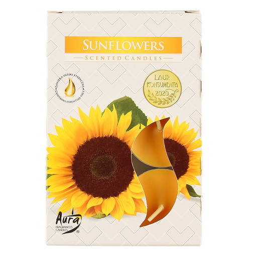Tuoksulämpökynttilä Sun flower 6 kpl - Pöytäkynttilät ja tuoksukynttilät - 5906927037653 - 1