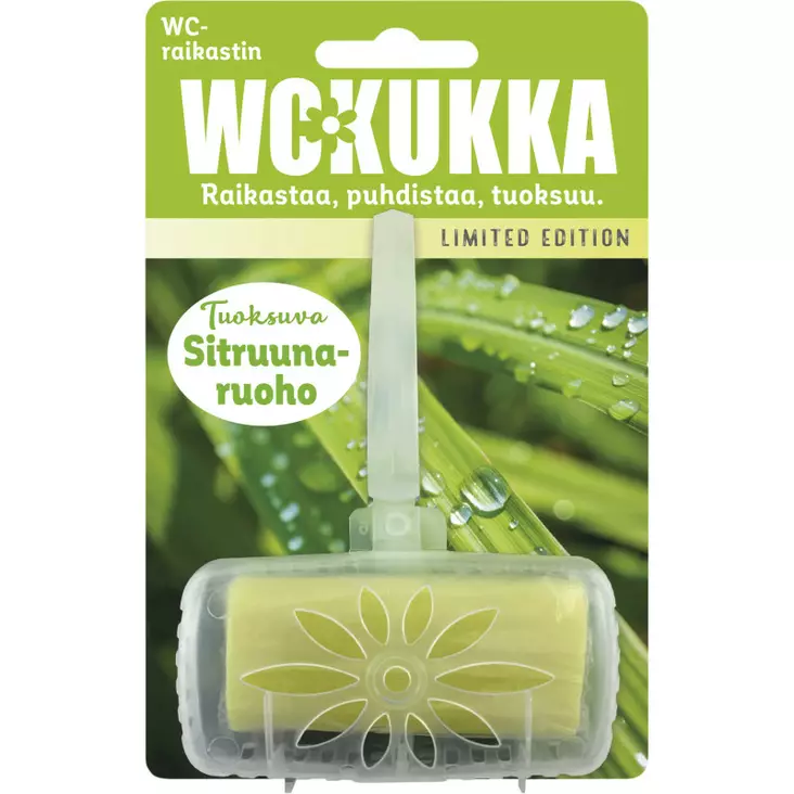 WC Kukka 50g Sitruunaruoho wc-raikastin - WC:n puhdistus ja putkenavaajat - 6412203102063 - 1