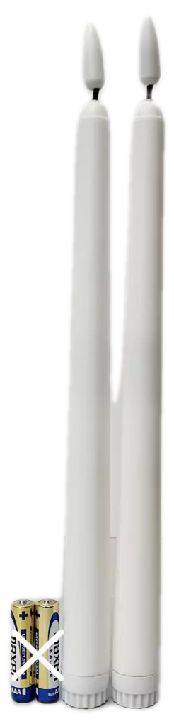 LED ANTIIKKIKYNTTILÄT 2 KPL valkoinen - LED-kynttilät - 6438159990233 - 1