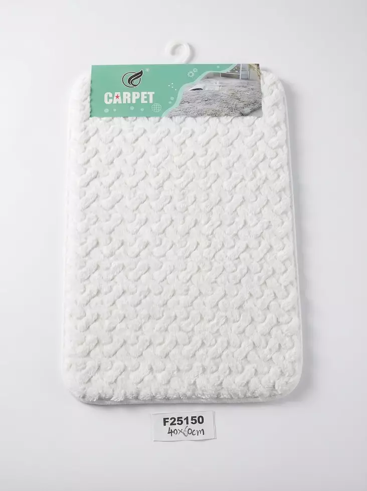 KYLPYHUONEMATTO 40 x 60 cm, valkoinen - Kylpyhuonematot - 6438506016913 - 1