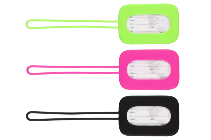 Acces Matkalaukun Nimilappu 3 pakk värit - Laukut, reput ja tarvikkeet - 6410416309033 - 1