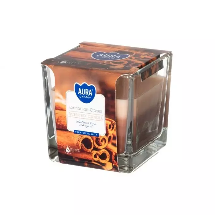 Aura Tuoksulasikynttilä Cinnamon - Pöytäkynttilät ja tuoksukynttilät - 5906927062303 - 1