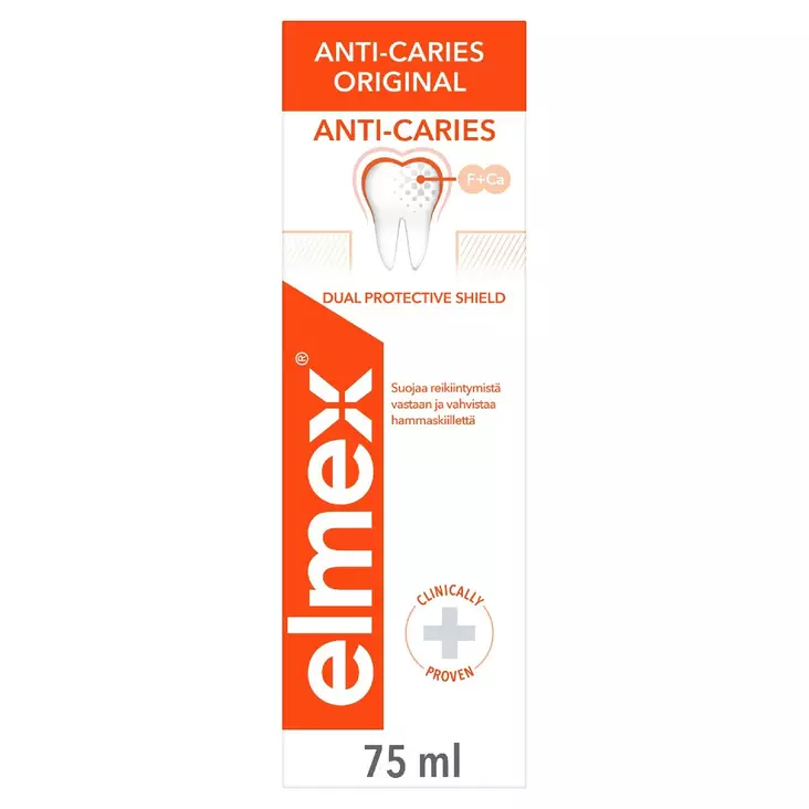 Elmex Anti-Caries Original hammastahna 75 ml - Suunhoito, hammastahnat ja -harjat - 8718951816213 - 1