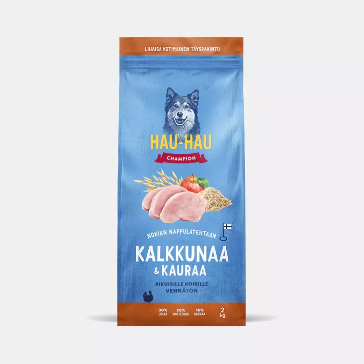 HHC KALKKUNA-KAURA TÄYSRAVINTO 2 kg - Koiran kuivaruoat - 6438554000483 - 1