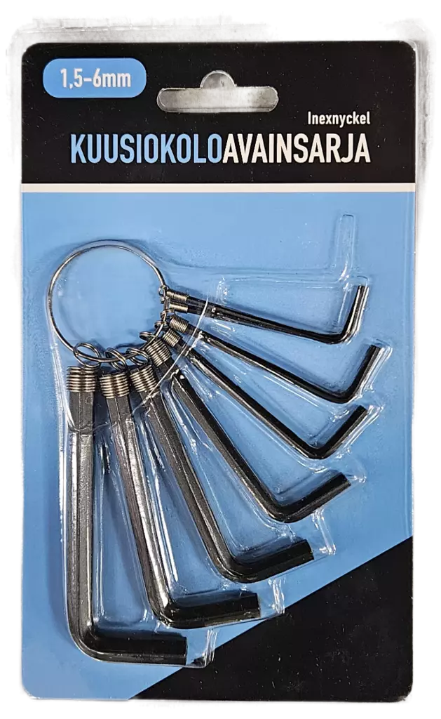 KUUSIOKOLOAVAINSARJA 8-OS. 1,5 - 6mm - Työkalusarjat - 6438159364263 - 1