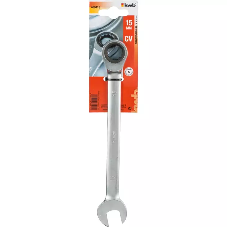 KWB Professional räikkä-kiintolenkkiavain 15 mm - Kiinto- ja jakoavaimet - 4009314604153 - 1